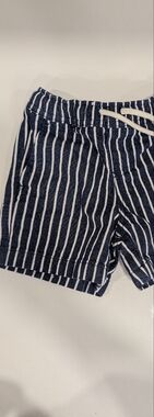 Seed Heritage Navy and White Striped Kids Shorts